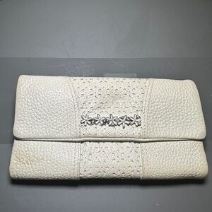 High class vintage white, flowery Brighton wallet!